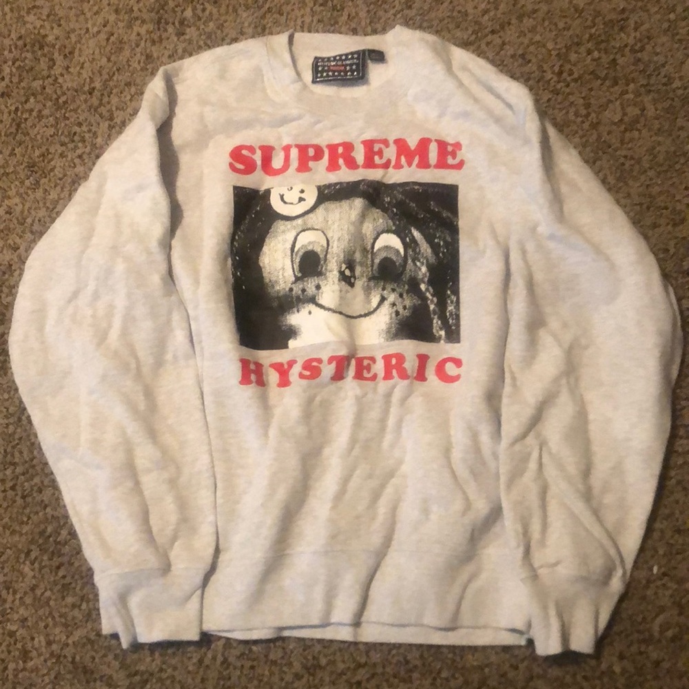Supreme Hysteric Sweater Gray Color. Size Small no tag never worn .